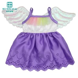 Doll Clothes for 43-45cm New Born American Doll Fashion T-Shirt Overalls Princess Gauze Skirt Gift for Girls