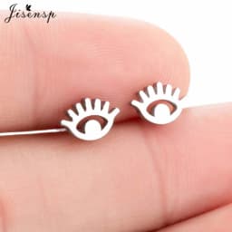 Korean Style Star Moon Ear Studs for Girls Minimalist Cat Puzzle Leaf Dinosaur Earrings Black Stainless Steel Jewelry Oorbellen