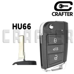 Key Crafters 5G0959752AB/BB ID48 MQB 434MHz Keyless Go Remote CarKey Fits VW Golf 7 MK7 Tiguan Polo Skoda HU66/HU162T KeyCutting