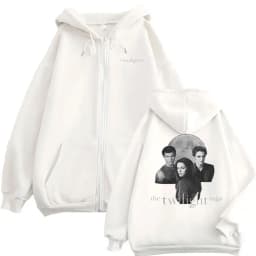 Twilight Vampire Robert Pattinson Edward Cullen Bella Jacob Black Print Zipper Hoodie Men Women Casual Oversized Zip Up Jacket