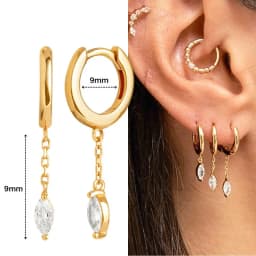925 Sterling Silver Ear Needle Crystal Zircon Tassel Pendant Hoop Earrings Retro Small Fragrance Style High Jewelry Women Gifts