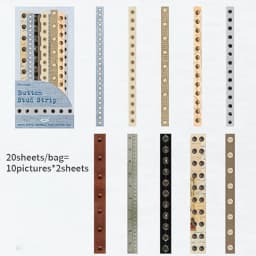 Mr.Paper 20Pcs Double Pack Long Strip Stickers Time Stitch Series Retro Journal Scrapbook Collage Decorative Craft Supplies