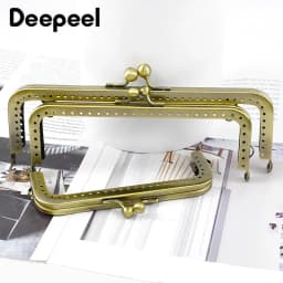 2/5Pcs 8.5-18.5cm Metal Handles for Handbag Square Brass Purse Frame Kiss Clasp DIY Sewing Brackets Wallet Handle Accessories