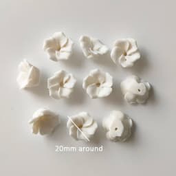 50pcs Handmade Ceramic Flower Material White Color Porcelain Floral Hair Accessories For DIY Jewelry Make Parts
