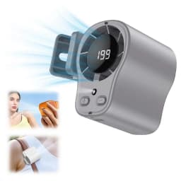NEW Summer Semiconductor Cooling Car Fan with LED Display USB Rechargeable Clip Portable Desk Fans 360 Rotation For Camping 