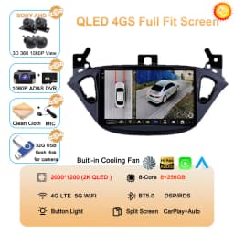 Android 16 Auto For Opel Corsa E 2015-2019 For Opel Adam 2013-2016 Multimedia Video Player Radio Carplay Car GPS WIFI+4G Stereo