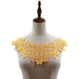 Lace Floral Embroidery Fabric Fake Collar for Needlework White Embroidery Lace Fabric Applique DIY Dress Sewing Supplies Craft