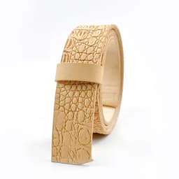 1Pc Deepeel 3.8cm*110/120cm First Layer Cowhide Embossed Belt with Pin Buckle Band DIY Handmade Crafts Leather Belts Accessories