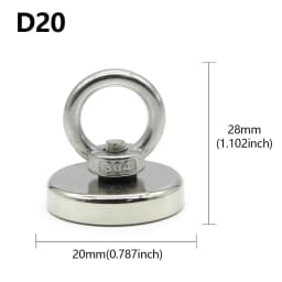 Neodymium Magnet N52 Heavy Duty Magnet with Countersunk Hole Eyebolt Salvage Searcher Magnets