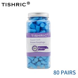TISHRIC Earplugs Soft Sponge Ear Plugs Noise Reduction Sleeping Earplug Travel Noise Reduction Rate 35.5db Sound Insulation