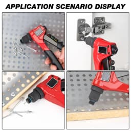 2.4mm/3.2mm/4.0mm/4.8mm Rivet Gun Kit DIY Riveting Tool Insert Nut Riveting Tool Home Cordless Riveting Tool With 80pcs Rivets