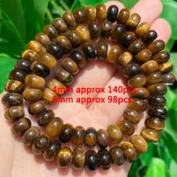Various Styles Natural Yellow Tiger Eye Stone Beads Irregular Rondelle Column Spacer Bead for Jewelry DIY Making Bracelet Crafts