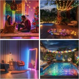 Smart Fairy RGB String Light USB 10M/33FT Waterproof String Light with App Control, Sync to Voice & Music Valentine's Day Decor