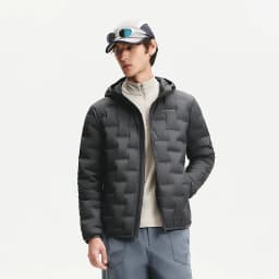 BOSIDENG Men's Hooded Lightweight down Jacket Warm Zipper Casual Winter Outerwear Coat for Outdoor