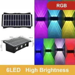 Solar Wall Lamp Outdoor Solar LED Light Waterproof Up And Down Luminous Lighting Balcony Yard Garden Decoration Lights