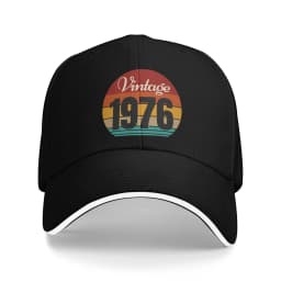 Born in 1976 vintage age 50 years old funny 50th birthday Accessories Men Women Baseball Caps Dad Hat Classic Travel Headwear