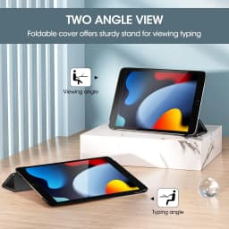 For iPad Pro 11 M5 M4 12.9'' 10th 10.9'' 7 8 9th 10.2'' Case Ultra Slim Lightweight Stand Case with Translucent Frosted Cover