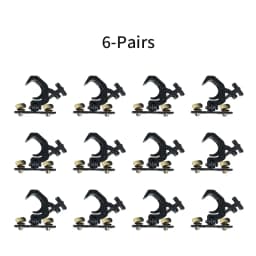 2-6pair Aluminum Fold Clamp Hooks Stage Light Hanging Hook Loading 150Kg Truss Tube Moving Head Beam Lights Connector Clip