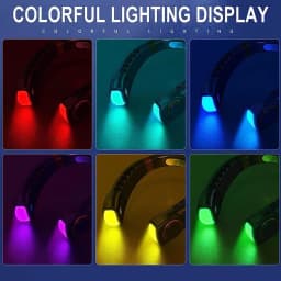 2026 Portable Neck Fan USB Handheld Mute LED Digital Display Leafless Mini Electric Colorful Atmosphere Lights 5th Gear