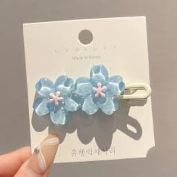 Romantic Pink Cherry Blossom Hair Clip Cute Side Bangs Barrettes for Women Kawaii Hair Accessories Girls Elegant Fashion Hairpin
