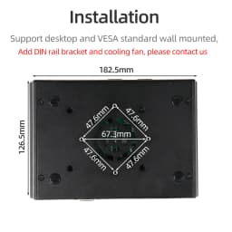 Fanless Industrial Mini PC Intel Core 6th 7th 8th CPUs 2x COM RS232 RS485 2x GbE Win10/11 Linux 4G SIM WiFi GPIO TPM Expansion