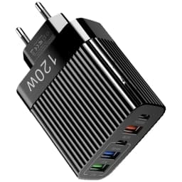 USB Fast Charger 120w Multiple Port Charger Block Fast Charging Station Hub Portable Type C Charging Outlet For Mobile Phones
