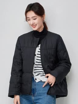 Schinteon Women Down Jacket Simple Solid Color Autumn Winter Warm Outwear Light White Duck Down Coat 2024 New