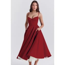 Sexy Suspender Vestidos French High-waisted Solid Color Printed Long Robe Casual Vacation Party Nightclub Business Elegant Dress