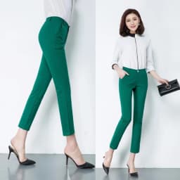 Spring Summer Slim OL Pencil Pants Women Casual Elegant Mid Waist Ankle-length Pantalones Big Size 4xl Spodnie Office Trousers