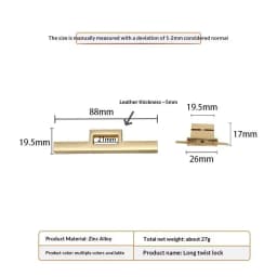 Premium Alloy Metal T Bag Lock Clasps With Multiple Finishes Rustproof Durable Perfect For DIY Leathercraft Handbag Purse Making