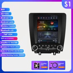 Hizpo For Tesla Style Android 14 For FORD Mustang 2010 - 2014 Radio Stereo Screen Multimedia CarPlayer GPS Navigation 9.7 Inch