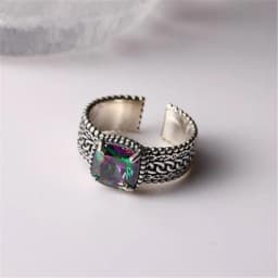 925 Sterling Silver Sanding Face Adjustable Rings For Women Ladies Elegant Luxury Quality Jewelry Accessories Jewellery