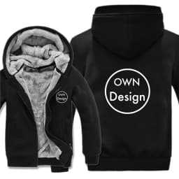 Custom Design Hoodies Men Cool Coat Thicken Make Your Design Logo Text Sweatshirt Mans Jacket Hoody
