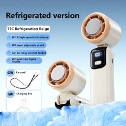 Lenovo Fast Chill Ice Compress Foldable/hangable Usb Desk Fan Ice Cooling Handheld Fan 100 Speeds Turbo Portable For Outdoor