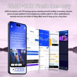 K-Touch Smartphone 5G For M18 Pro Max Smart Mobile Phones 5G Dual Sim Android 22G+2TB 7.3inch Cell Phone 16+48MP Face Unlocked 7800mAh Battery Cellphone