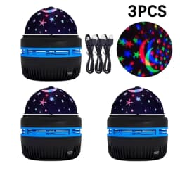 1/3PCS LED Starry Night Light Remote Control Rotating Star moon Projection Lamp USB Plug-in Magic Ball Stage Atmosphere Decor