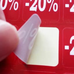 200pcs 2x2cm 20 30 Percent Off Red Paper Label Sticker for Store Promotion Nice Sales Price Big Discount Glossy Advertising Tag