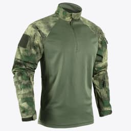 Men Outdoor Tactical Shirts Solid Training Long-Sleeve T-Shirt Tops Wear-Resistant Hunting Shirt Multi-Pocket Adventure Workwear