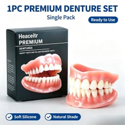 Slim Comfortable Custom Fit Dentures Boil to Shape Fits All Arch Sizes Reliable for Daily Meal Drink