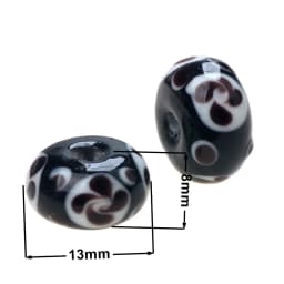 Black Color Series 2/4/6PCS/LOT Mixed Style Handmade Lampwork Glass Beads For Crafts Charm Bracelets/Earring DIY Jewelry Making