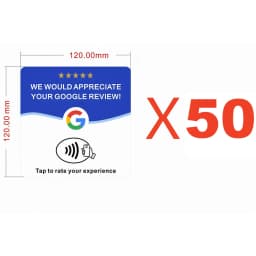 10pcs Google Signboard Card NFC Code Tap Business Desktop Sticker Google Card Social Media RFID Card NFC Google Review Card