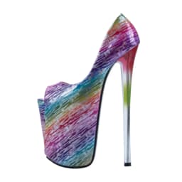 SDTRFT Pumps Ladies Platform Woman 22cm Thin High Heels Zapatos Mujer Stiletto Crossdresser Round Toe Dance Shoes Plus:34-46 47