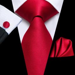Hi-Tie Red Burgundy Paisley Solid Striped Wedding Tie For Men Business Party Silk Dropshipping Mens Necktie Hanky Cufflinks Set
