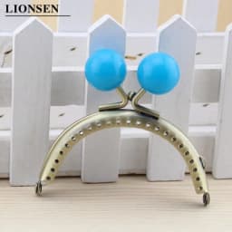 8.5cm Big beads Antique Bronze metal Purse Frame Handle for Clutch Bag Handbag Accessories Making Kiss Clasp Lock