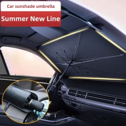Car Windshield Sun Shade, Foldable Umbrella Sunshade/Cover for Most Cars Reflective Sunshade for Car Front Windshield