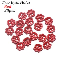 20pcs Mini Buttons DIY Doll Clothes Metal Buckle Bear Foot Style Buckles for 1/6 Doll Clothing Sewing Accessories Holes Buttons