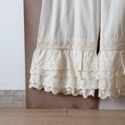 Lightweight Elastic Waist Splicing Lace Trim Loose Versatile Bottoms High Waist Breathable Ladies Pants Spring Season China Made