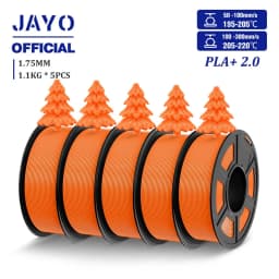 JAYO Updgrade 2.0 PLA+ 3D Filament 1.75mm PLA Plus 3D Printer Filament Neatly Wound 3D Filament PLA For FDM 3D Printer 5 Rolls
