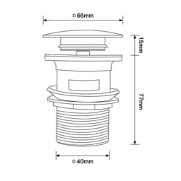 Brushed Gold Basin Sink Drain Corrosion Resistant Easy To Clean Pop Up Drainer Button Round Hole Bathroom Hotel