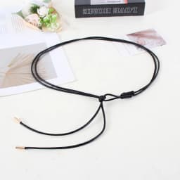 Women Long Thin Knotted Rope Belt Vintage Solid Color Skinny PU Waist Belts Female Lady Dress Coat Decorative Straps Girdle